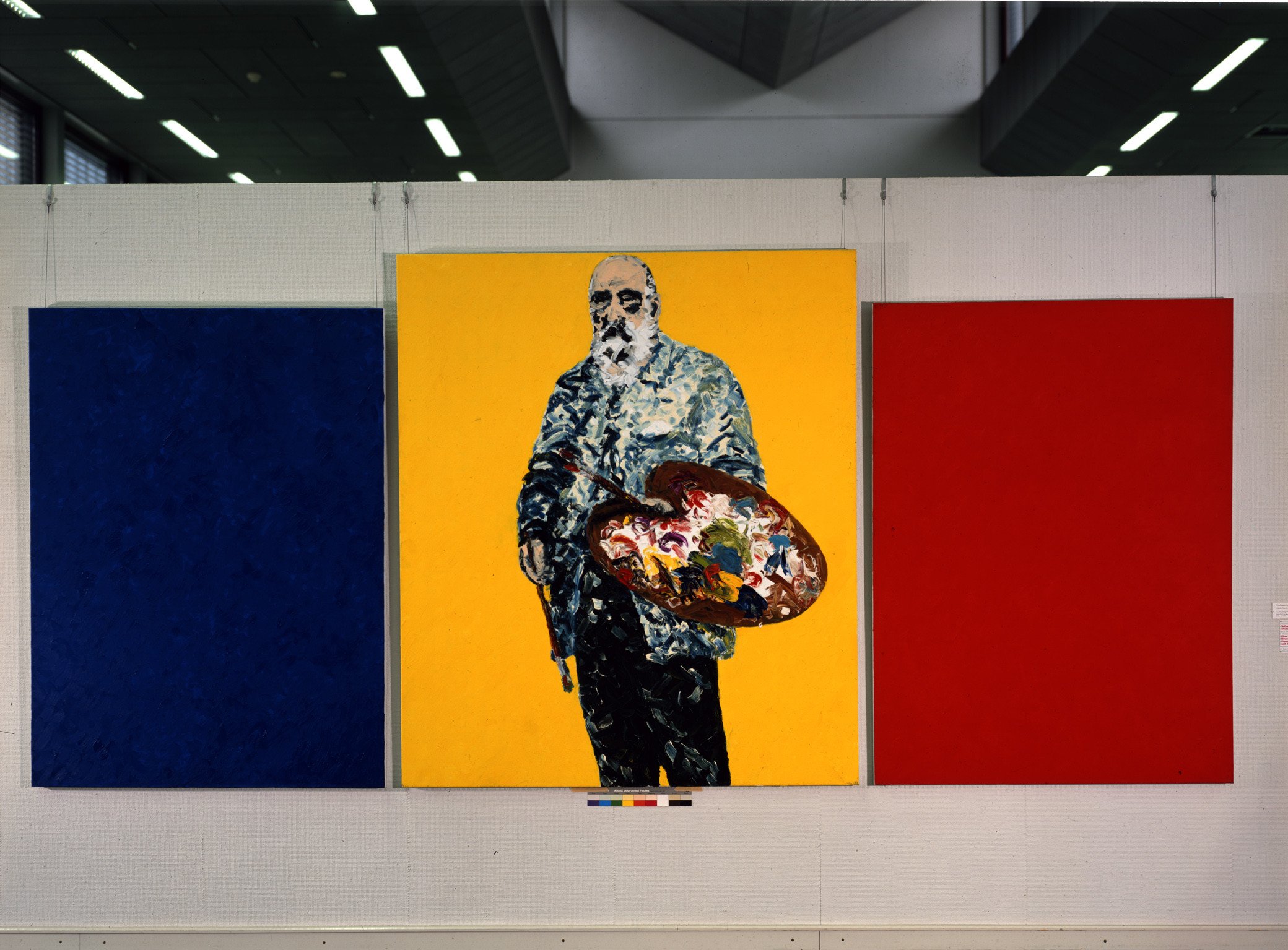 Claude Monet, Giverny um 1920 (dreiteilig), 1982, Öl auf textilem Bildträger; Leihgabe des Förderkreises für die Kunsthalle Mannheim e.V. seit 1986; © Friedemann Hahn , Kunsthalle Mannheim