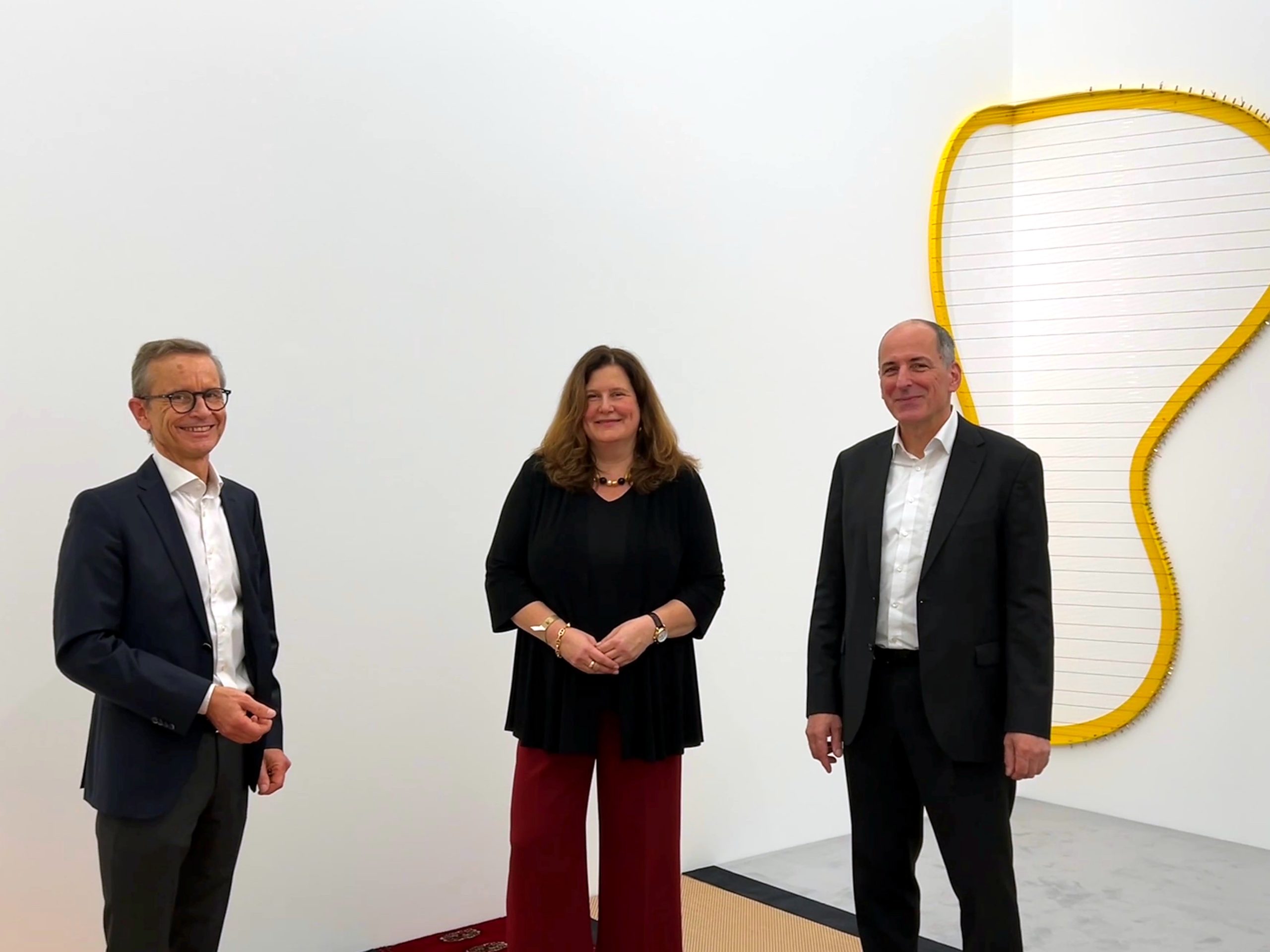 Vorstand des Förderkreises für die Kunsthalle Mannheim e.V.: Prof. Dr. Markus Haass, Verena Eisenlohr, Bernhard Siegel, Foto: Anne-Sophie Treiber